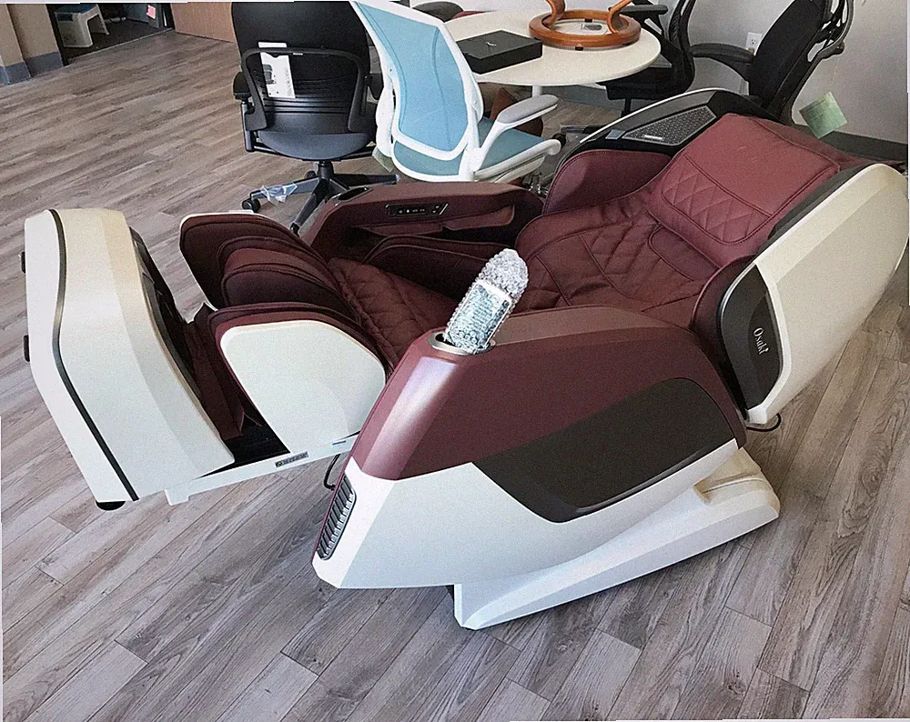 Burgundy Red Osaki OS-Pro Maestro Massage Chair Zero Gravity Recliner with Heat