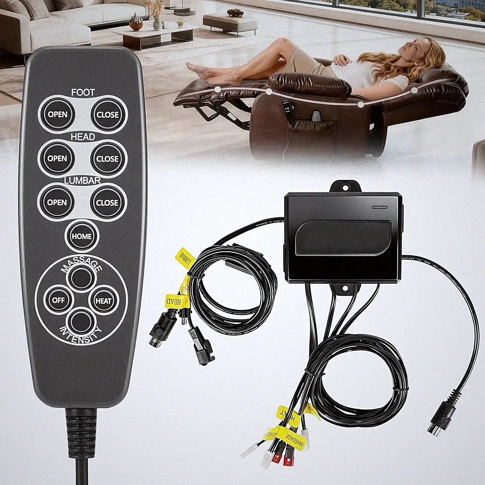 MLSK91-A1 Mulin 11 Buttons Power Recliner Massage Remote with Control Box NEW