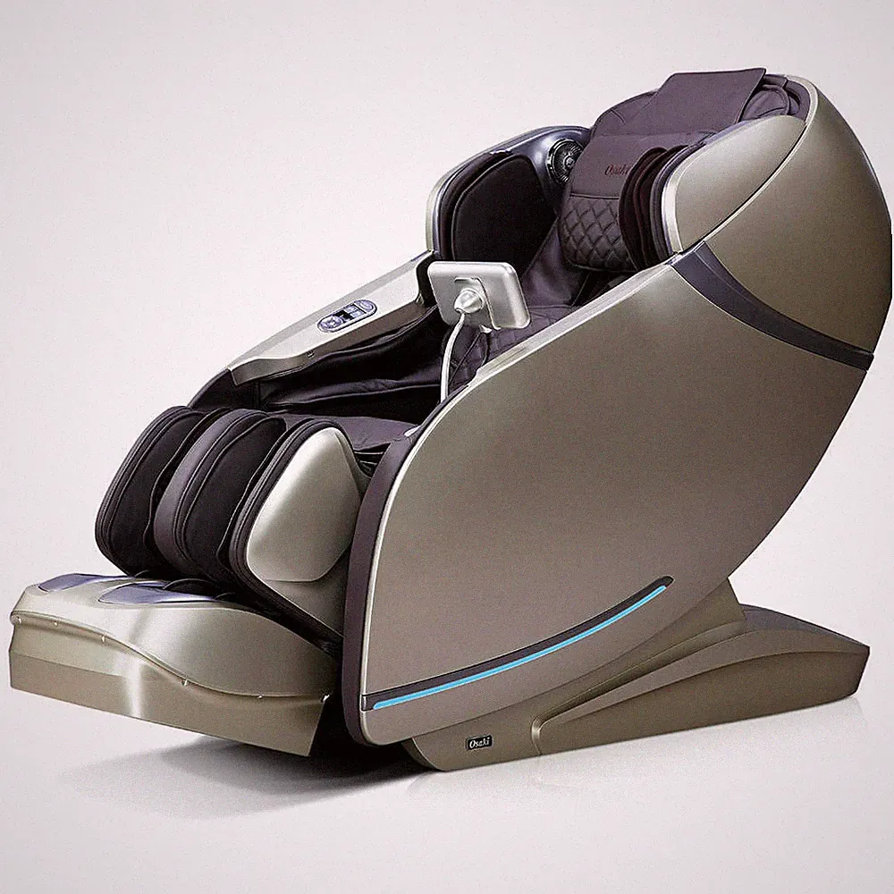 Osaki OS-Pro First Class 3D Massage Chair Zero Gravity Recliner - Brown/Beige